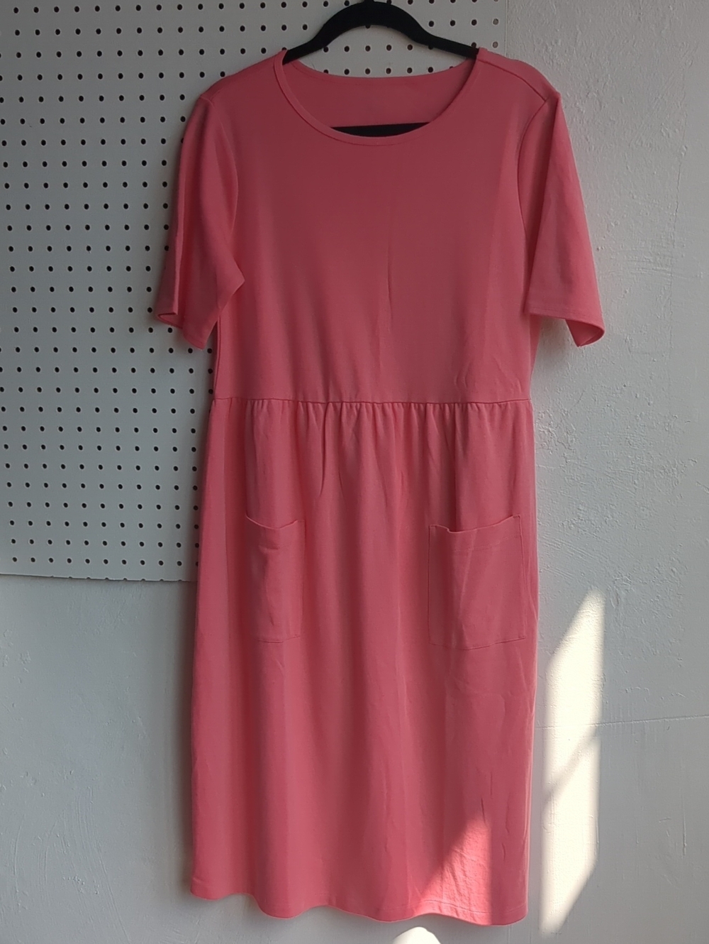 Appleseed's Coral Pink Midi Pocket Dress